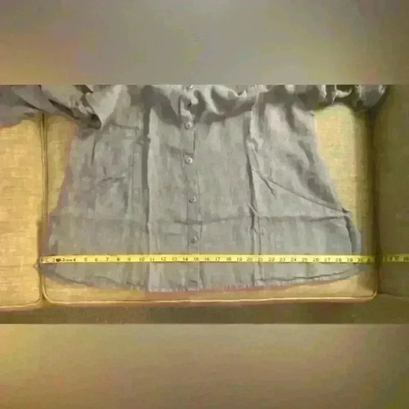 Flax by Jeanne Engelhart Tunic/Shirt/ Artist Gardener Jacket L - Picture 8 of 9